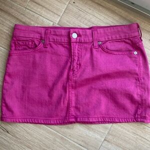 Citizens of Humanity Electric Guitar Stretch #378 Rasberry Pink Mini Skirt 29